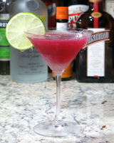 Cosmopolitan cocktail in a martini glass